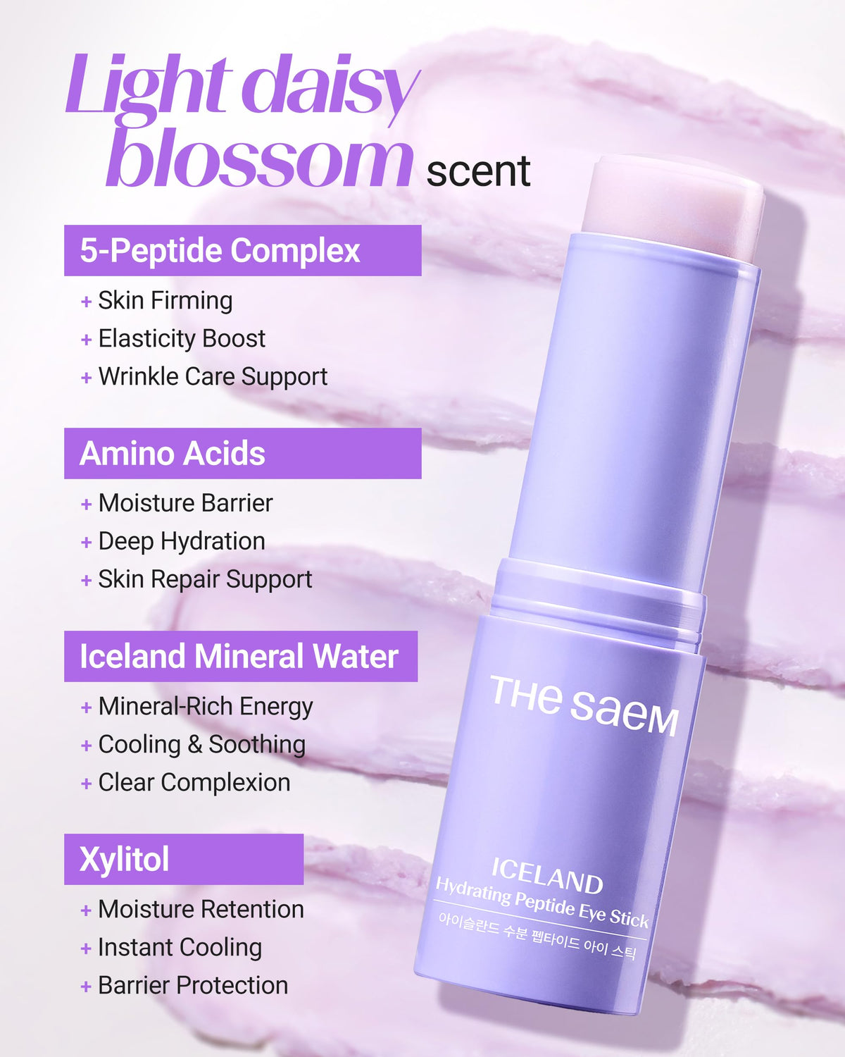 THESAEM Rose-scent eye stick emphasizes delicate floral aroma and soothing feel.
