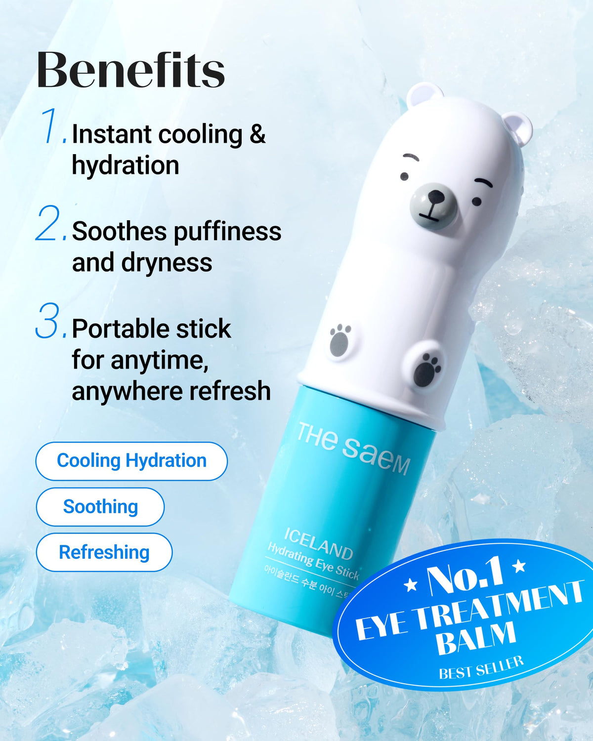THESAEM lightweight eye stick texture gliding smoothly on skin