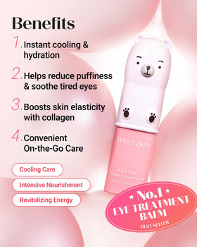 Under-eye area with THESAEM Eye Stick smoothing texture and reducing puffiness