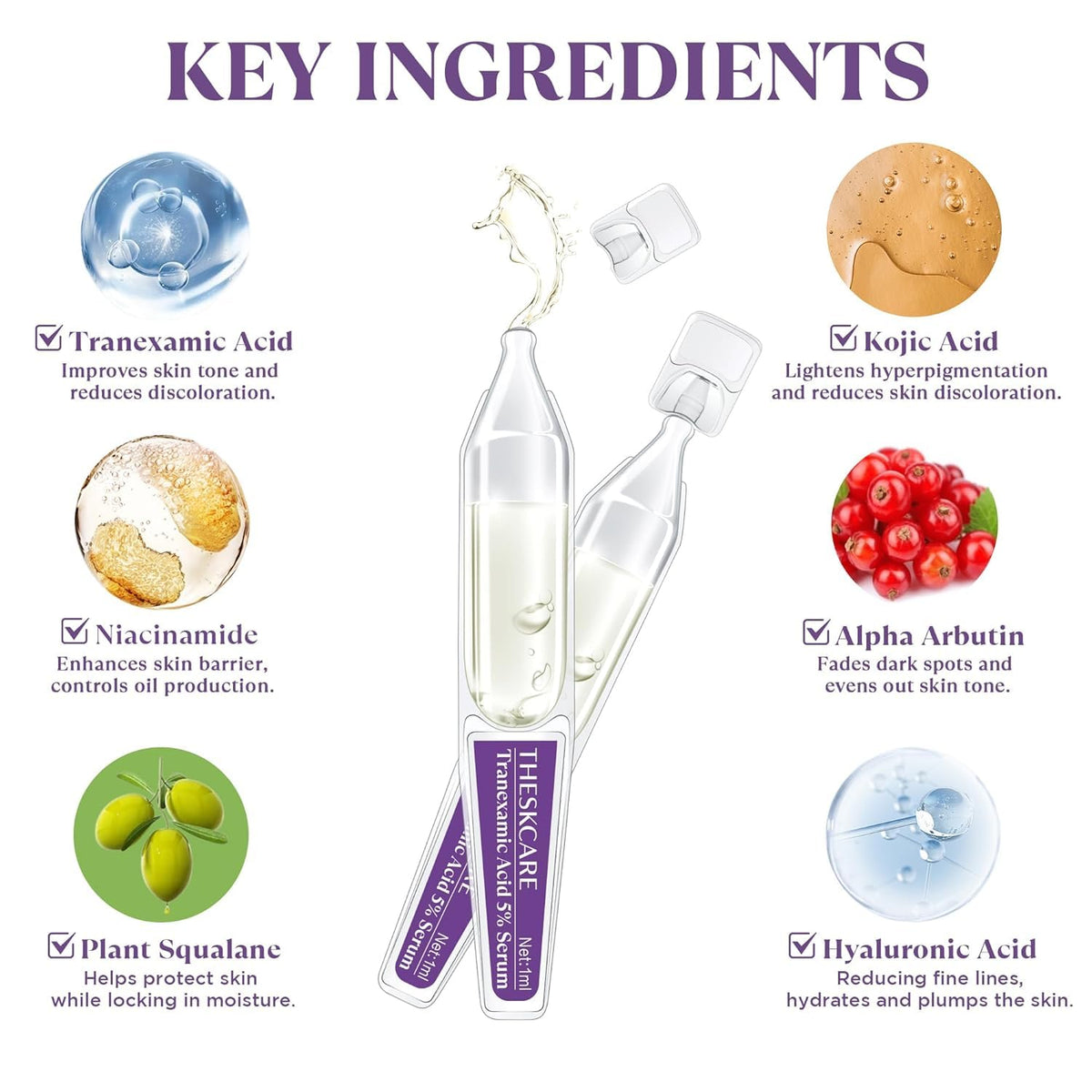 THESKCARE ampoule packaging opening for fresh use