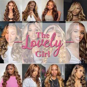 THGF honey blonde 28in wig pre-plucked natural hairline closeup for easy styling