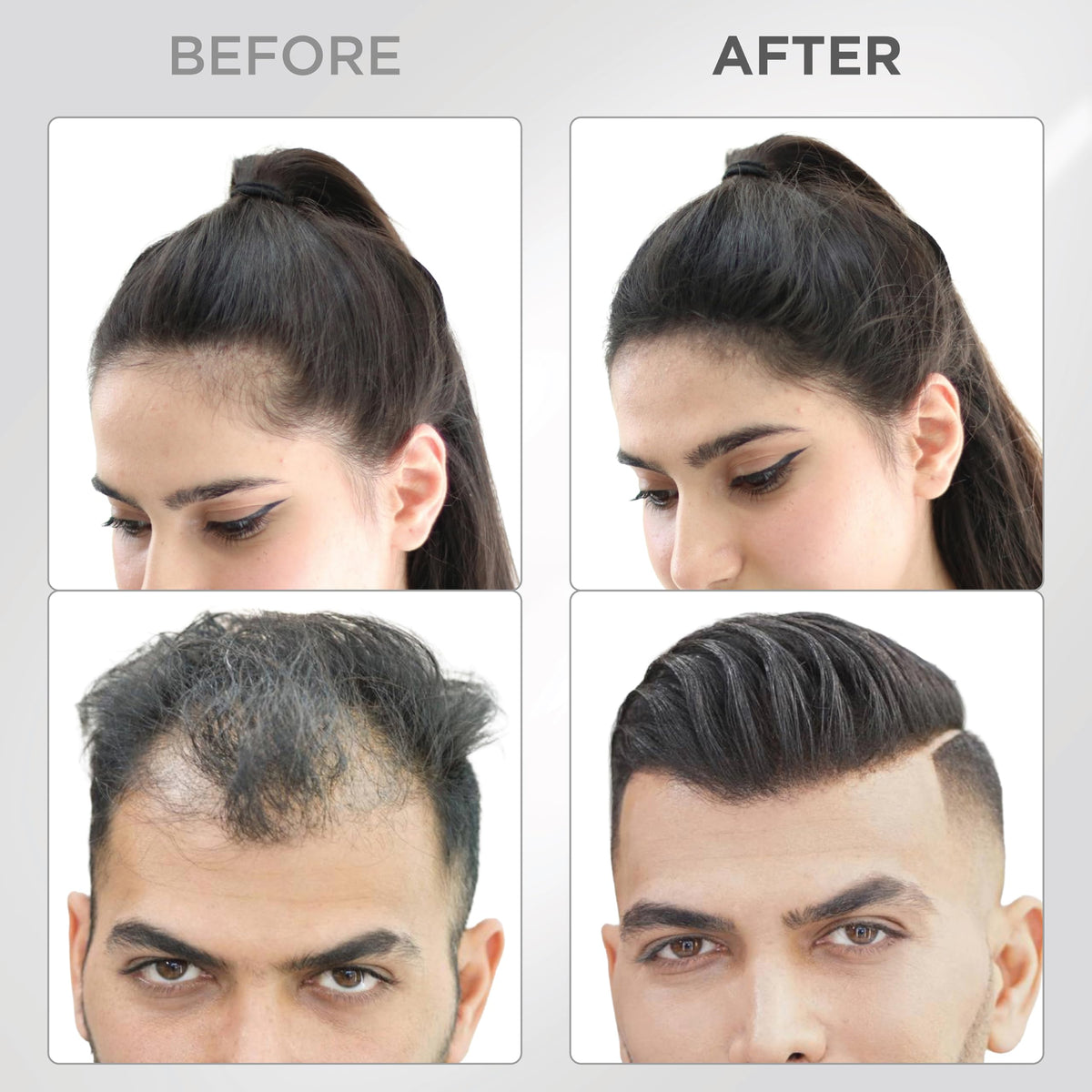 Thick Fiber easy finish with spray helps lock the look