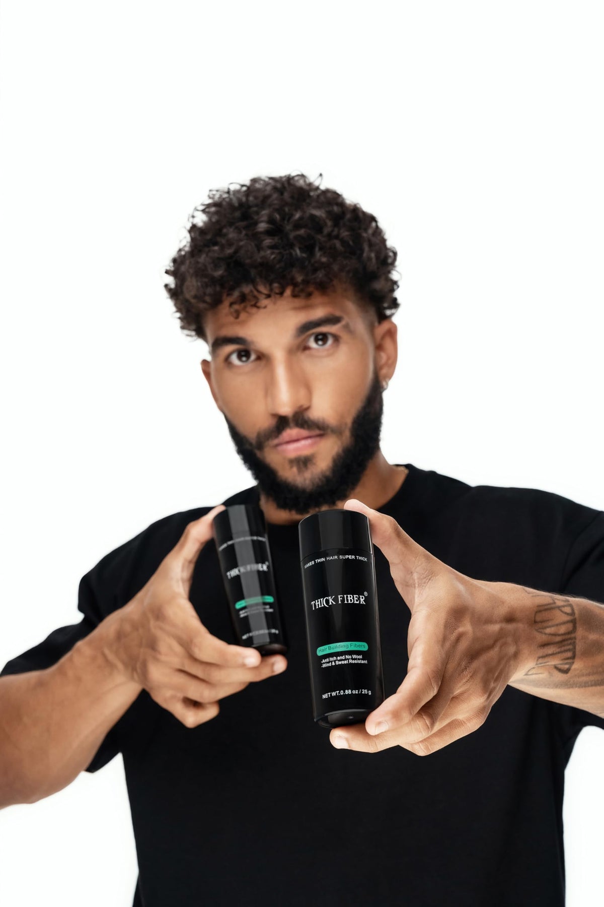 THICK FIBER lightweight finish blends with natural hair texture
