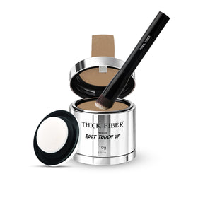 Thick Fiber Root Touch Up Powder packaging shows portable, mess-free coverage for on-the-go use.