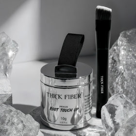 THICK FIBER water-resistant formula stays in place during exercise or rain.