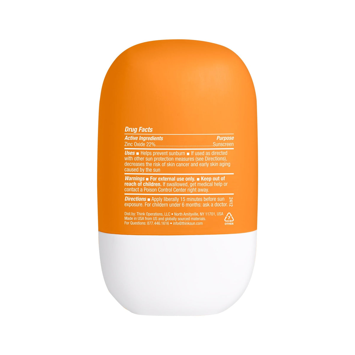 Thinkdaily SPF 30 water-resistant up to 80 minutes during activity.