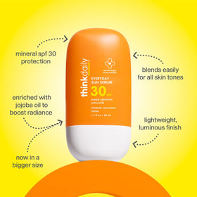Thinkdaily SPF30 swatch on forearm demonstrating quick absorption.
