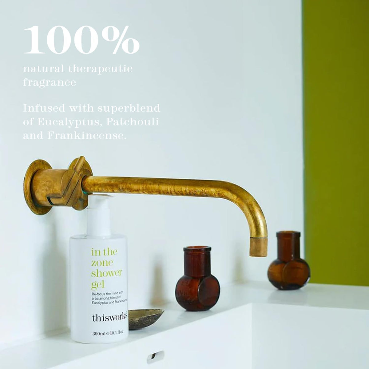 Foamy shower gel lather delivering a refreshing, aromatic cleanse.