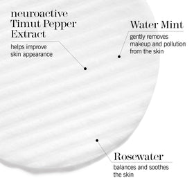 THISWORKS In Transit pads application close-up demonstrates makeup removal with ease.