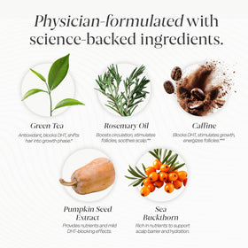 THORN & BERRY Saw palmetto ingredient supports scalp health.