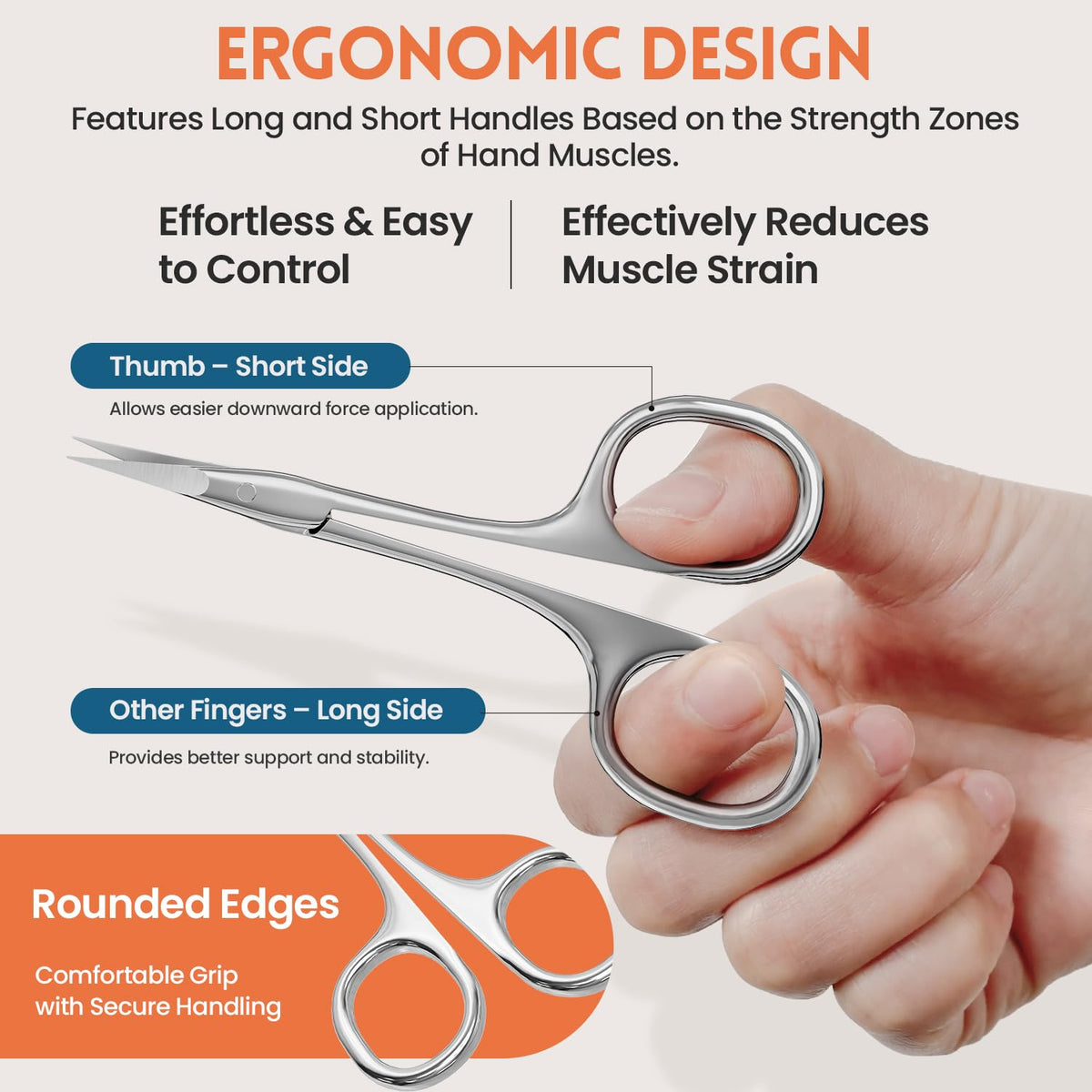 THRAU ergonomic handle design reduces fatigue during long grooming sessions
