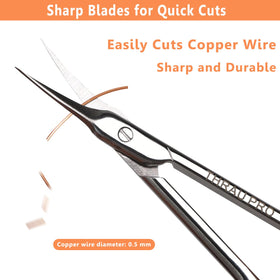 THRAU cuticle scissors precision tips for hard-to-reach areas.