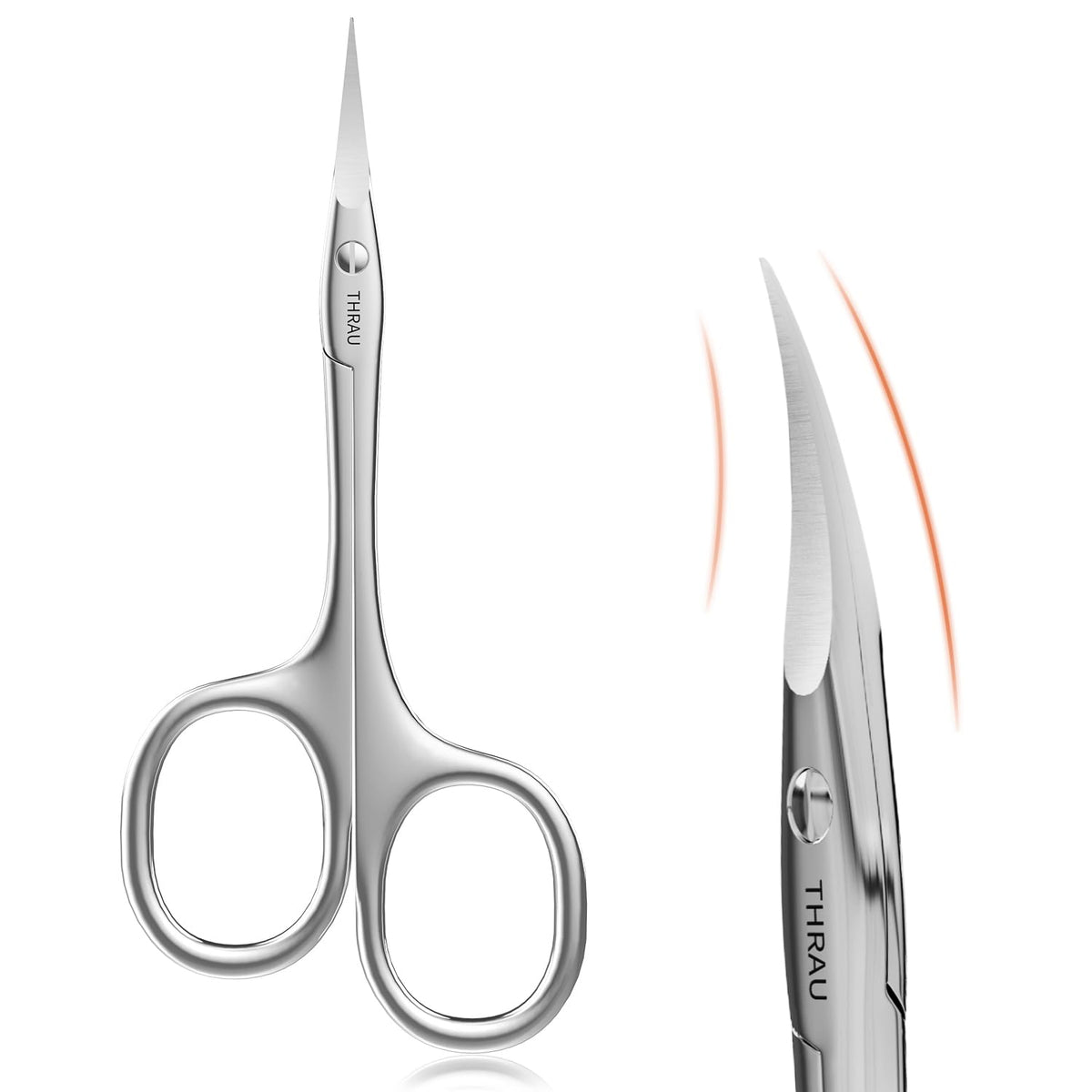 THRAU right-handed cuticle scissors product shot emphasizing precise grooming