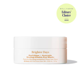 Three Ships Brighter Days eye masks vegan cruelty-free packaging communicates clean beauty.
