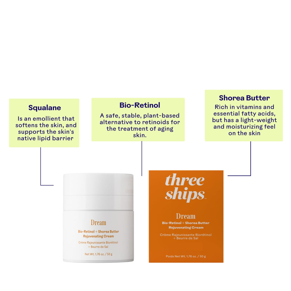 Three Ships Dream skin glow close-up hints at even tone and radiance.