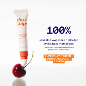 Three Ships First Light eye cream featuring squalane to hydrate and prevent dryness.