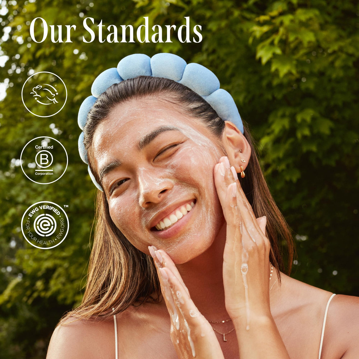 Jelly Drops used as a primer for a natural makeup base