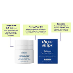 Three Ships packaging box front emphasizes vegan and cruelty-free ethos.