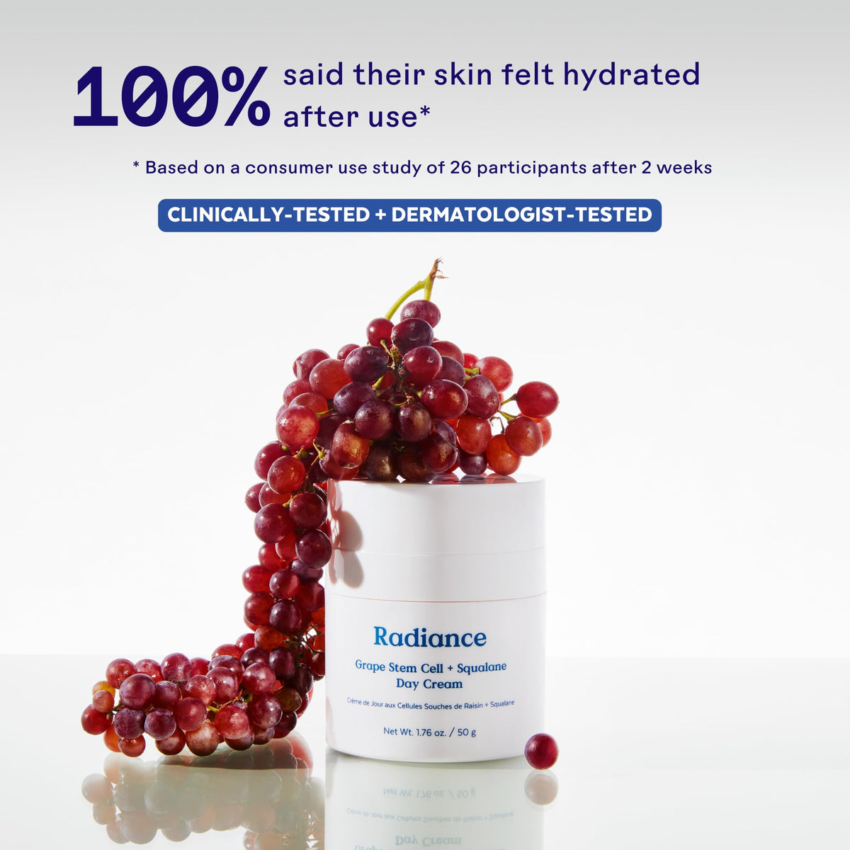 Three Ships Squalane cream swirl conveys lightweight hydration without heaviness.
