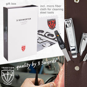 Three Swords gift box presents a refined nail care set