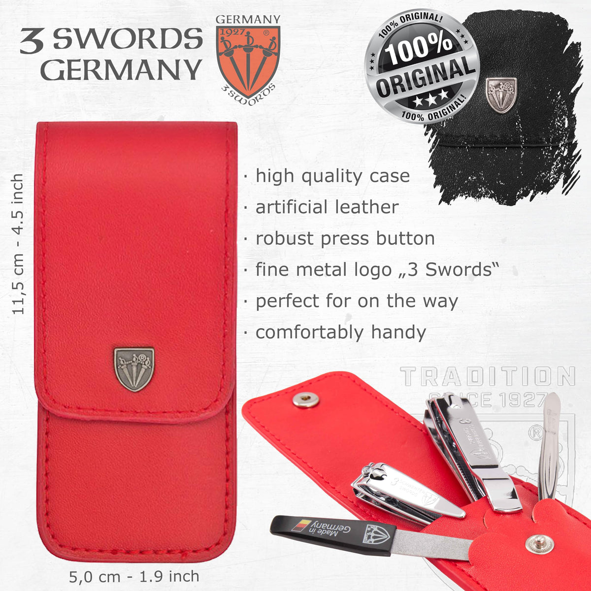 Three Swords Germany gift box presentation for a grooming set