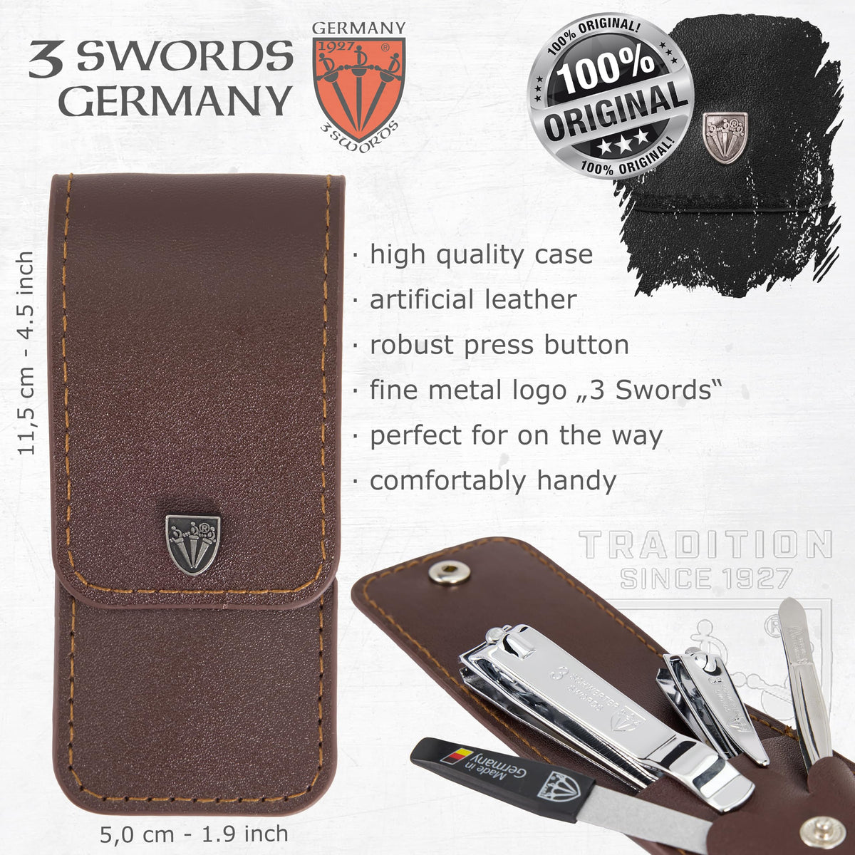 Gift-ready Three Swords manicure set in a classy box