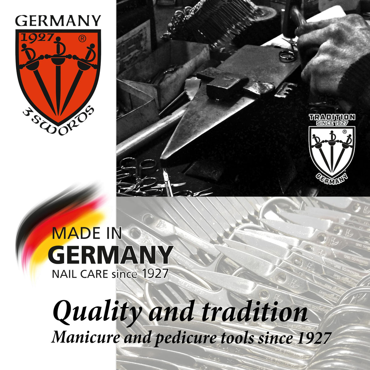3 Swords Germany Megaset packaging highlights German craftsmanship.