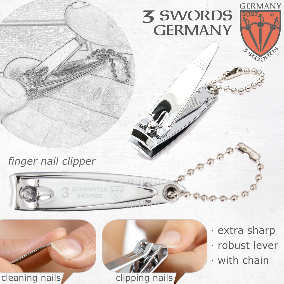 Three Swords Germany sapphire file for smooth nail shaping