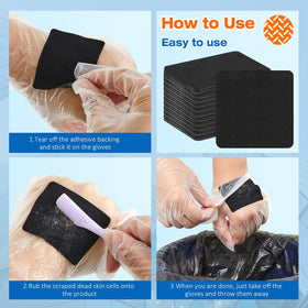 Threlaco professional salon setup with pads on gloves for workflow.