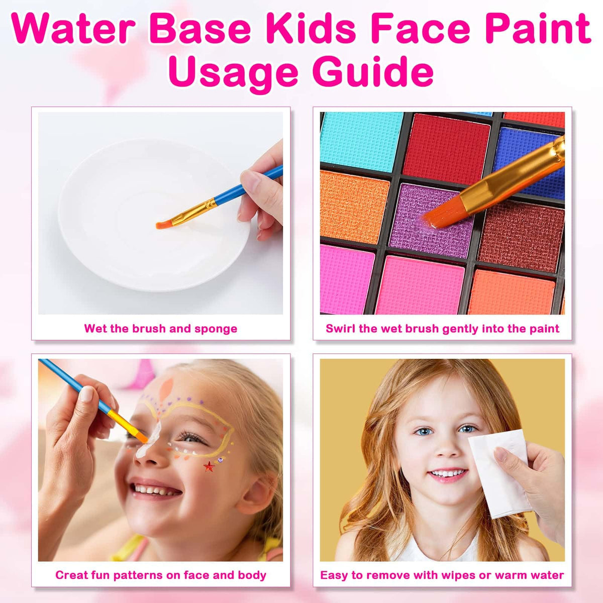 Bright washable pigments suitable for kids and adults