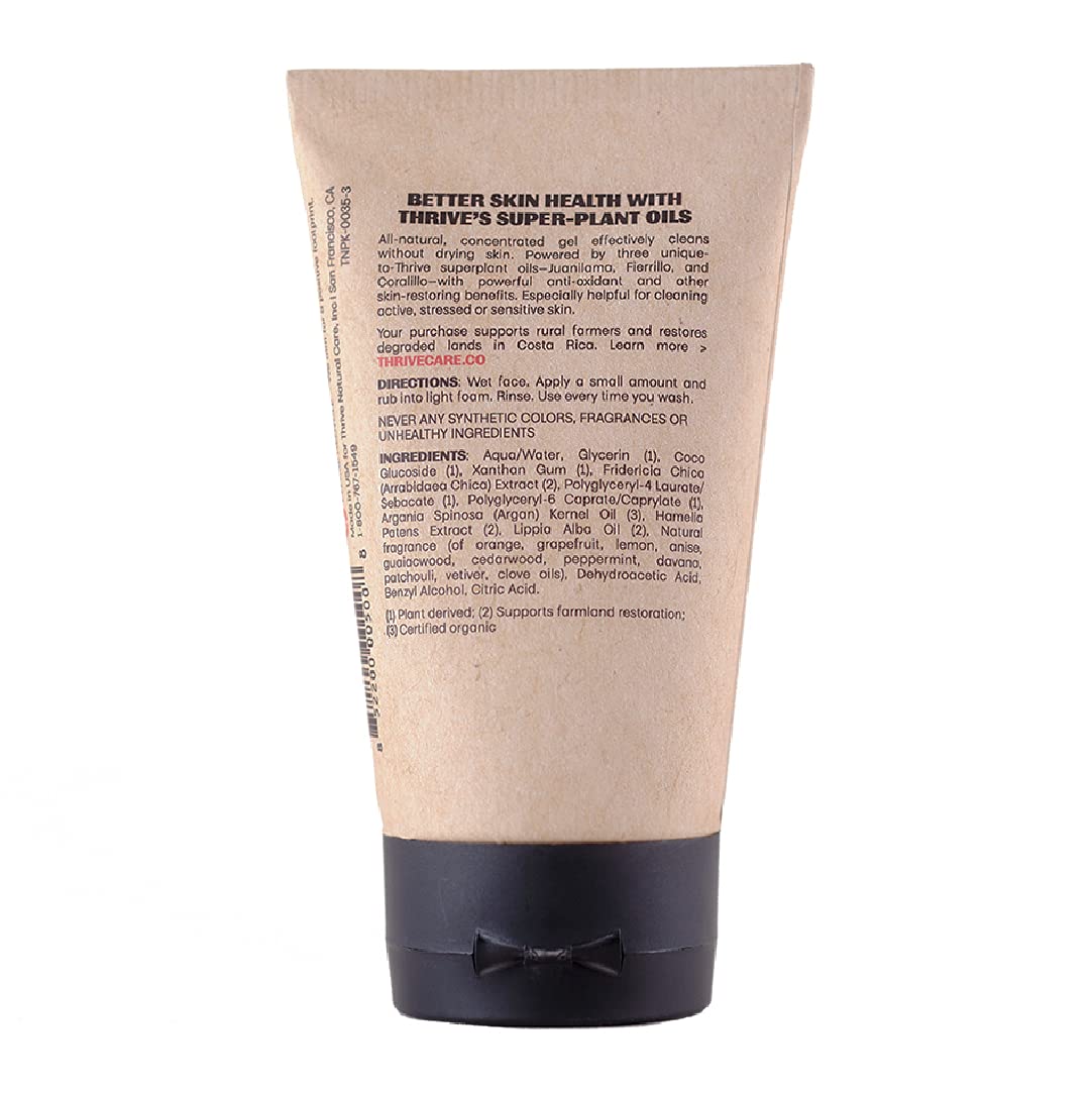 Thrive Natural Care daily use routine with cleanser ready for application.