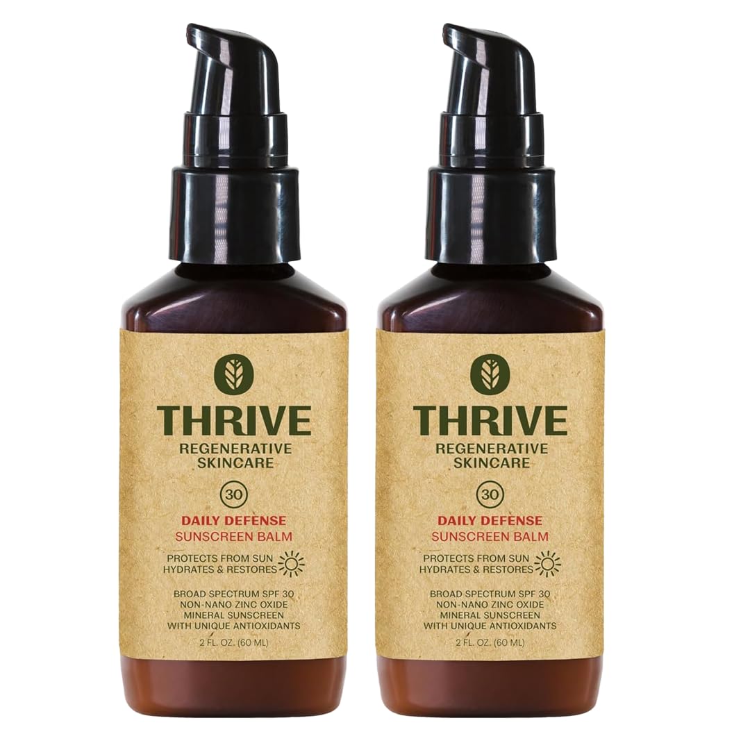 Thrive Natural Care moisturizing mineral sunscreen SPF 30 two-tube pack for daily protection