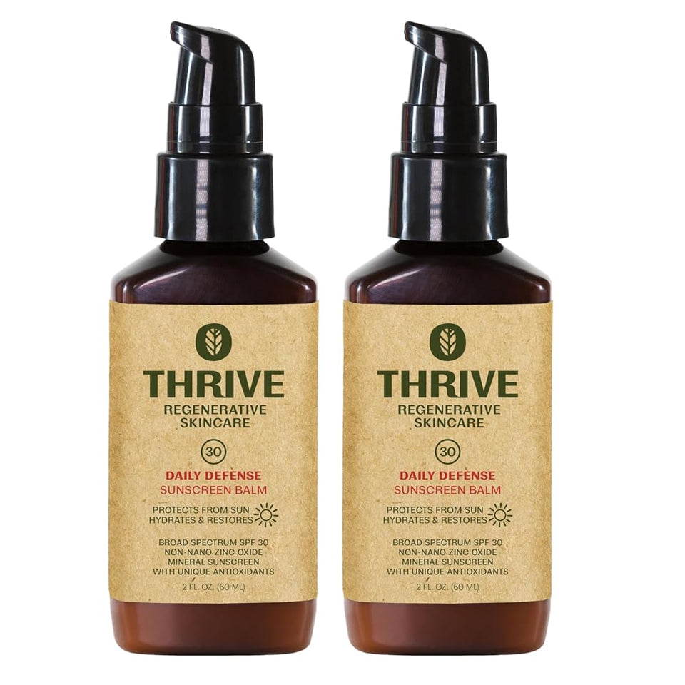 Thrive Natural Care moisturizing mineral sunscreen SPF 30 two-tube pack for daily protection