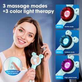 THSTPA scalp massager 3-light care top view illustrating light therapy options