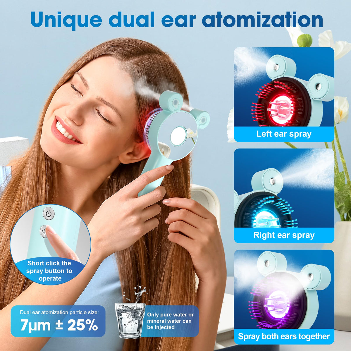 THSTPA scalp massager Type-C charging back view highlights fast charging