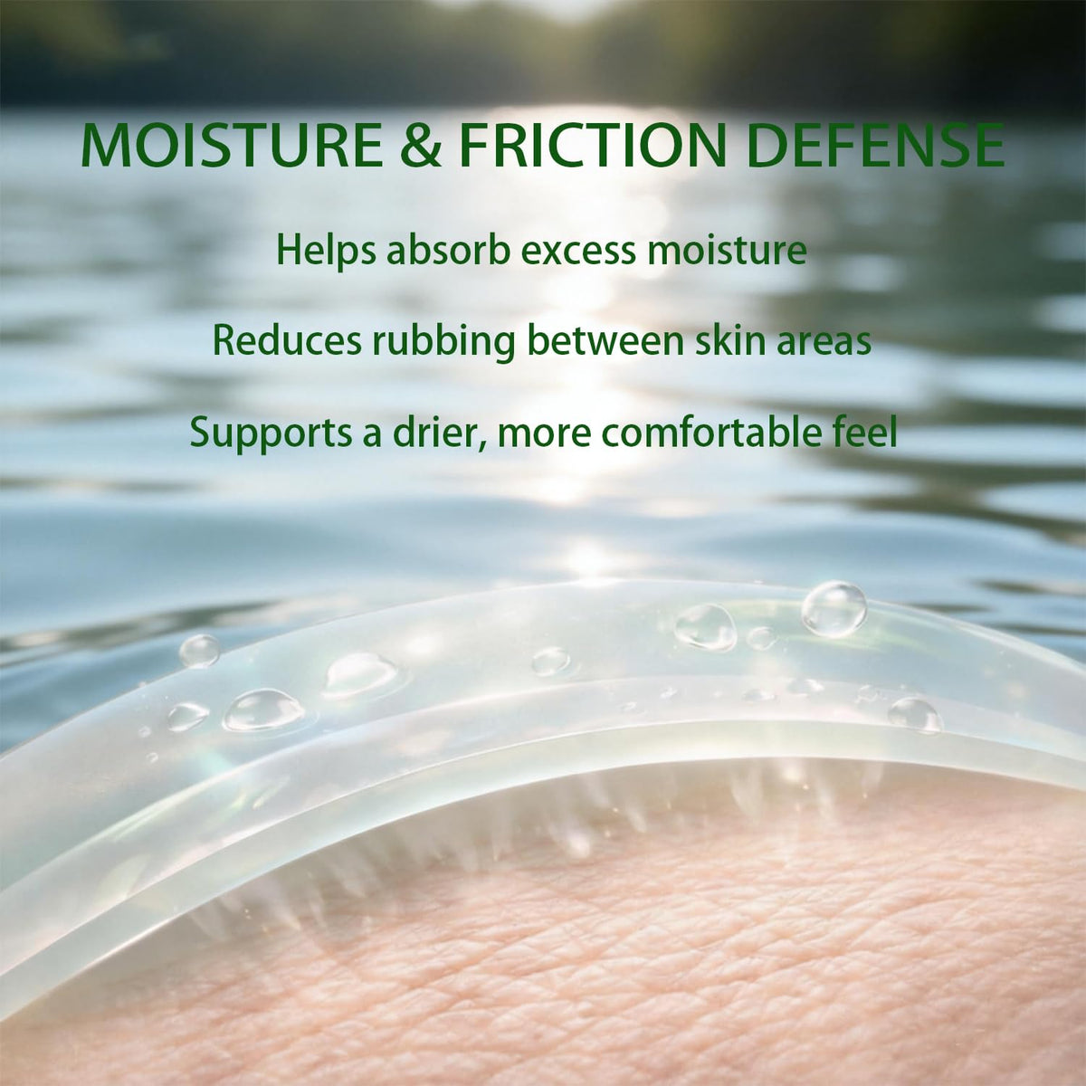 THUIOP Underarms skin folds image emphasizes moisture management.