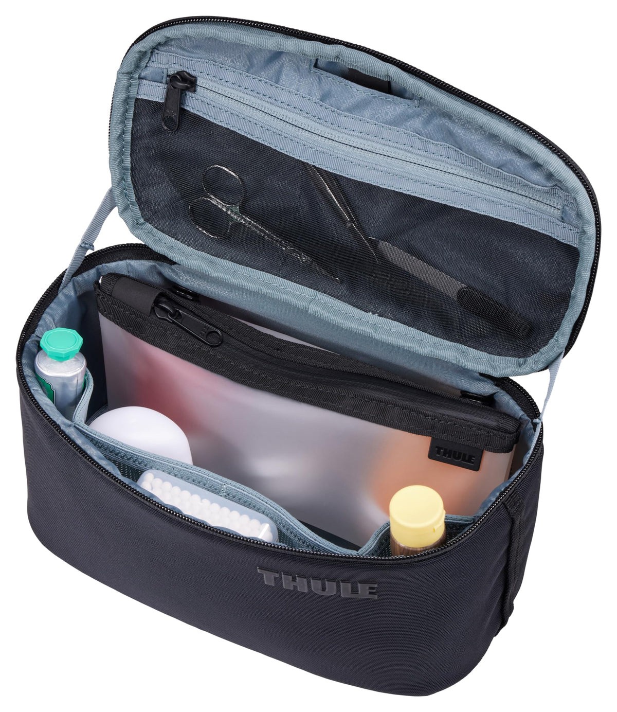 Thule Subterra 2 toiletry bag interior with wipe-clean surface