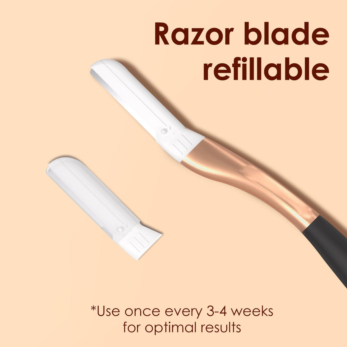 Weighted metal handle with anti-slip grip on the THURLADY dermaplane