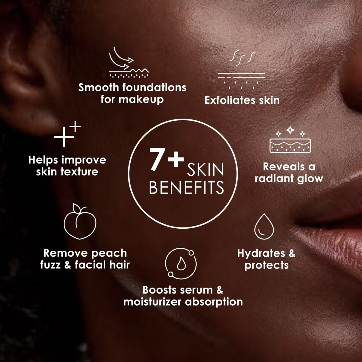 Upper lip use with THURLADY dermaplane for smooth skin prep