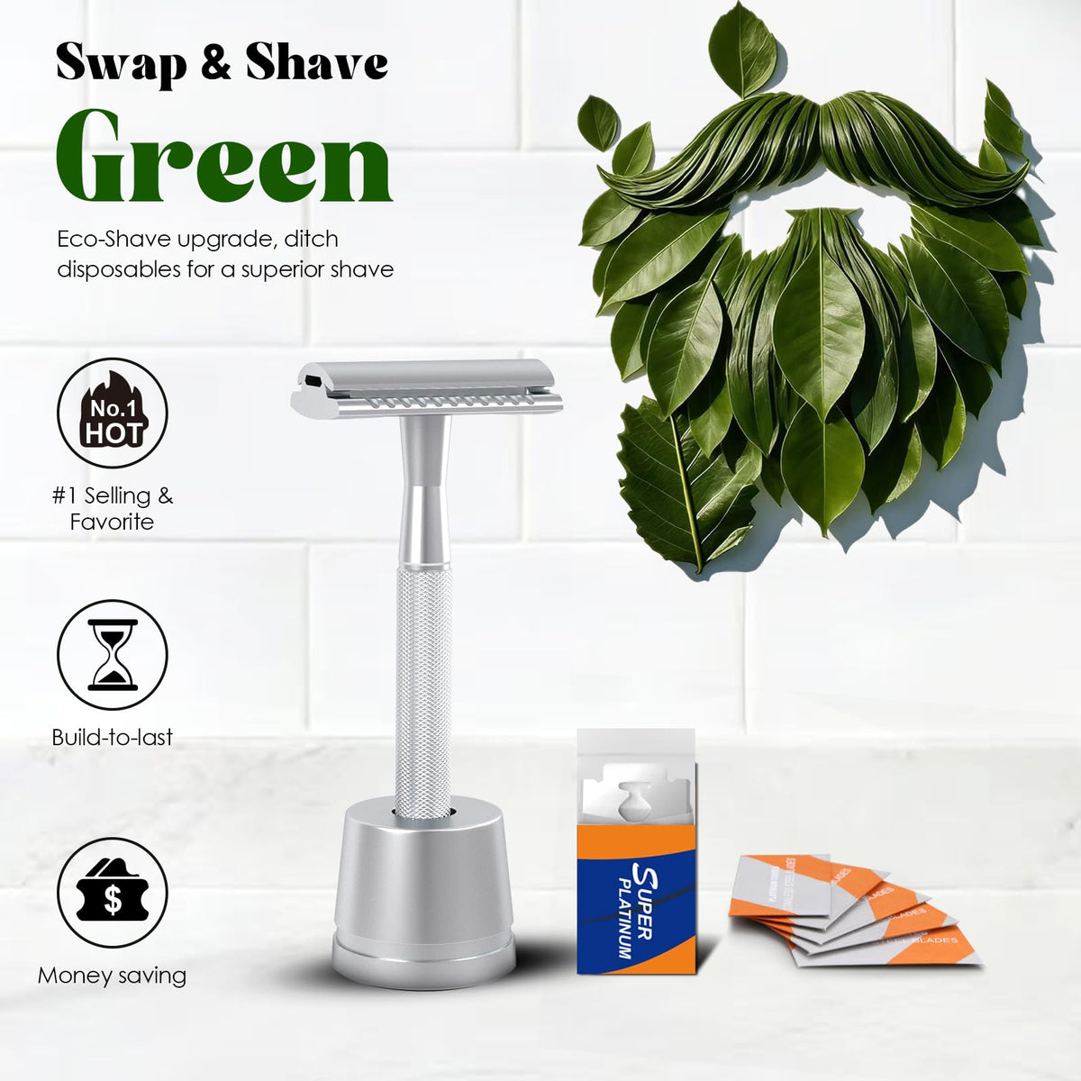 THURLADY stainless steel razor body emphasizing balance and durability.