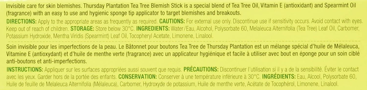 Close-up of cap on Tea Tree Blemish Stick highlighting hygienic design