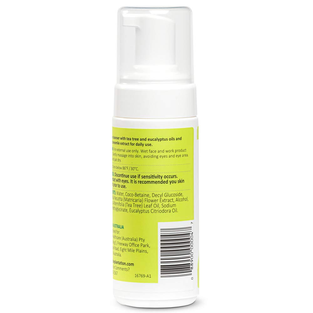 Thursday Plantation Tea Tree Face Wash Foam foam lather close-up highlights light cleansing