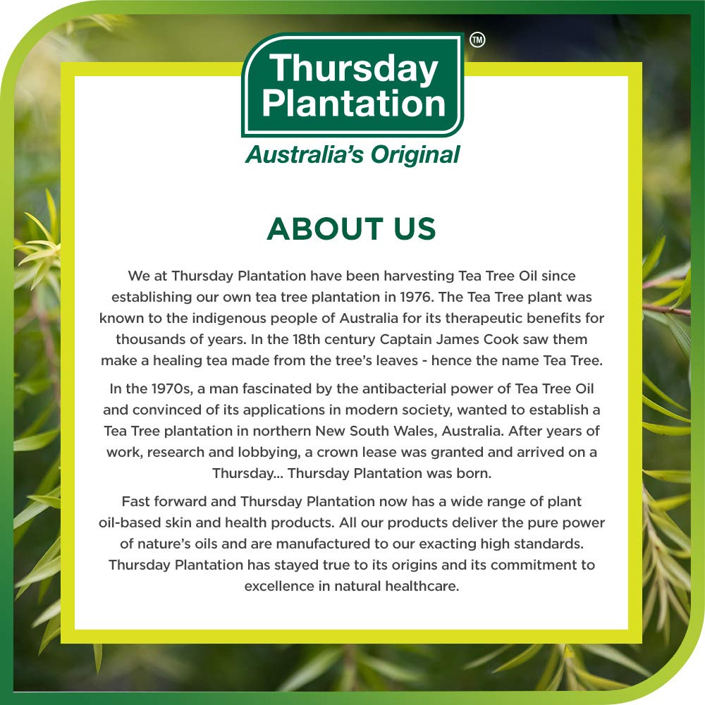 Thursday Plantation Tea Tree Face Wash Foam rinse in use demonstrates easy cleansing routine