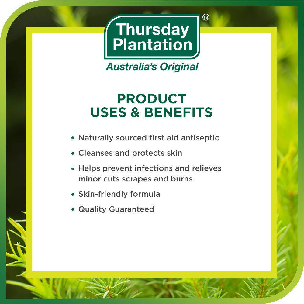 Tea Tree Oil applied to skin for targeted minor area care with Thursday Plantation.