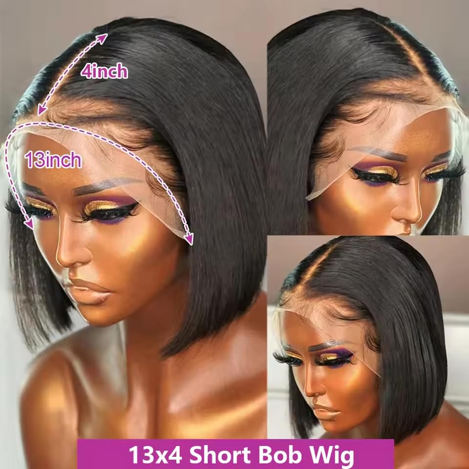 Thusiae Bob Wig back view displaying full density and natural fall