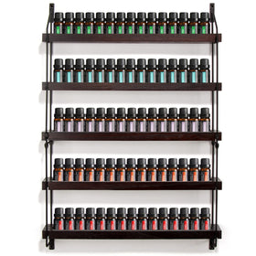 THYGIFTREE essential oil shelf front view shows organized bottle display for easy access.