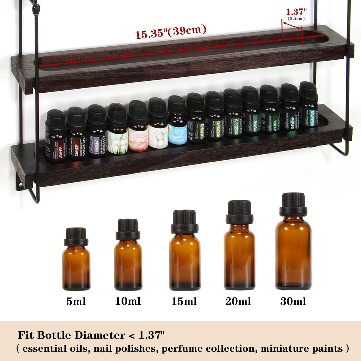 THYGIFTREE top-view reveals five-tier layout accommodating multiple bottle sizes.