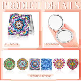 Thyle square diamond painting mirror with mandala lid adds elegance to DIY projects.