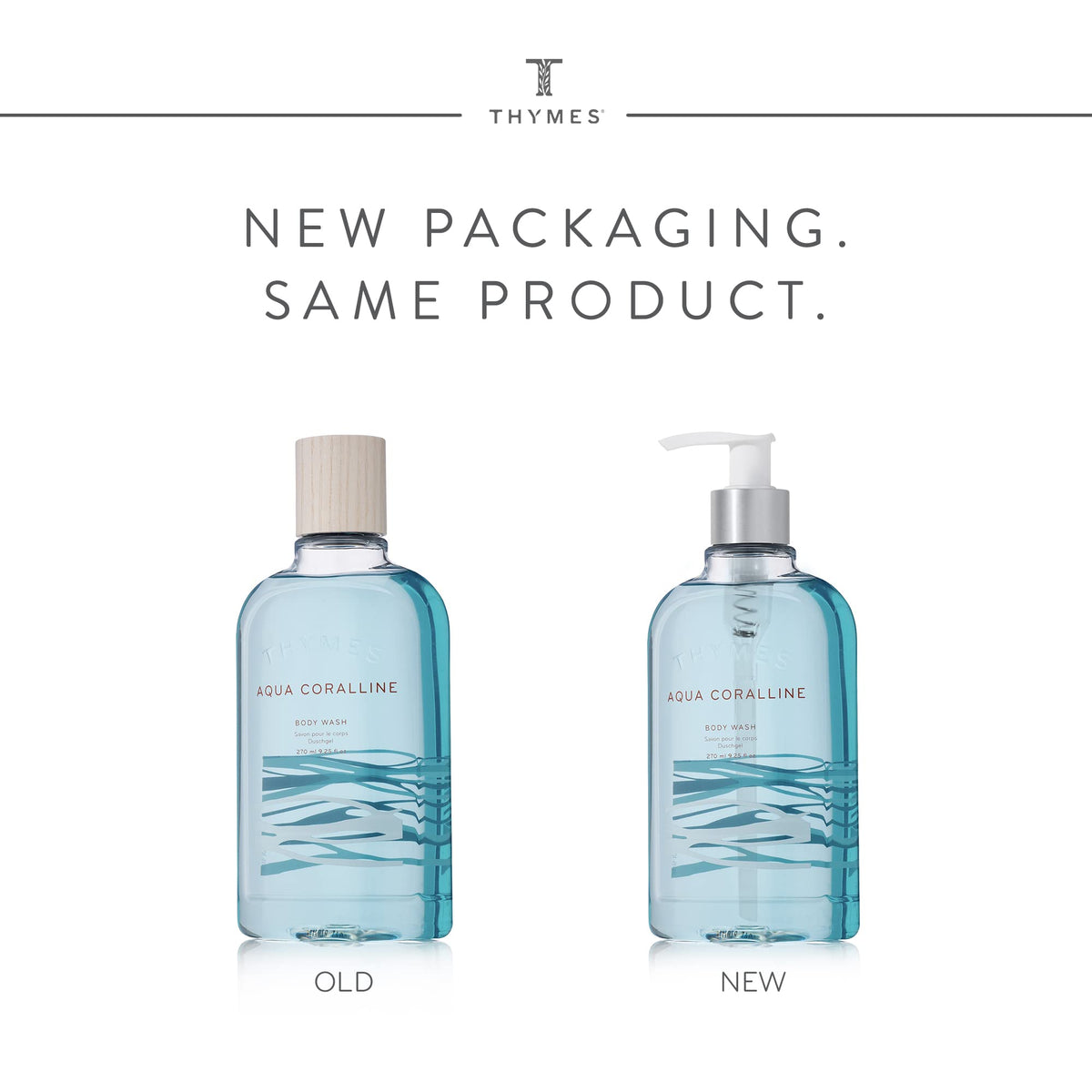 Thymes Aqua Coralline fragrance notes highlight water lily and driftwood for a seaside moment.