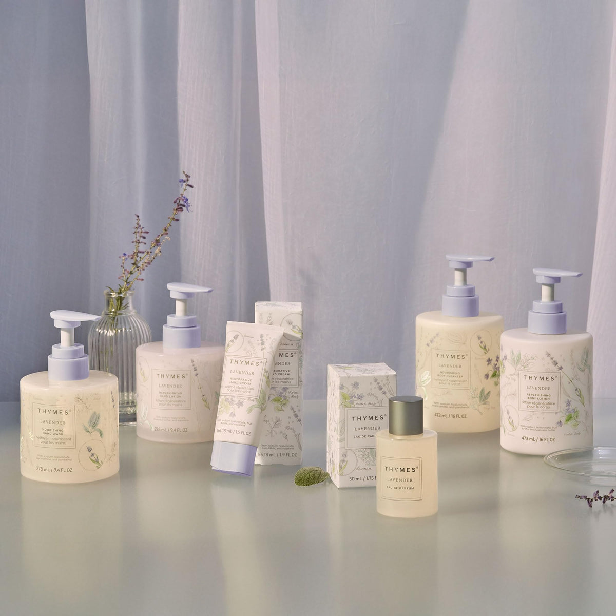 Thymes Cruelty-free stamp close-up emphasizes ethical skincare